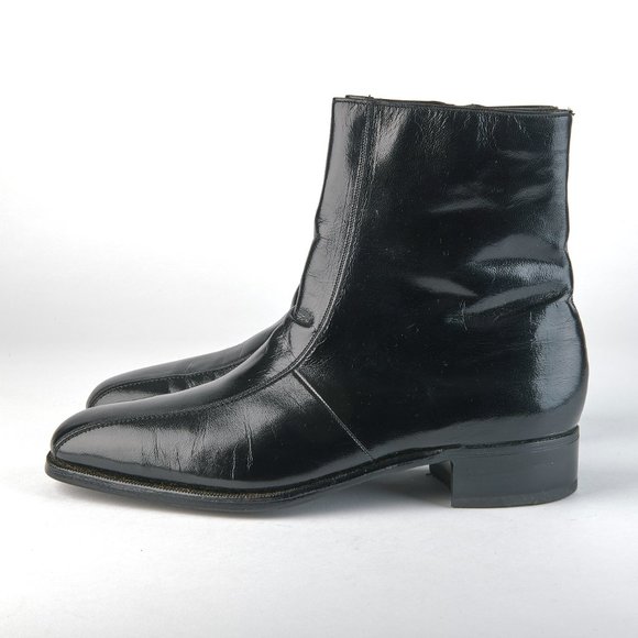 Florsheim Imperial NOS!! Men's Black Zip Beatle Boots 724636 Size 10.5 B - Picture 5 of 16